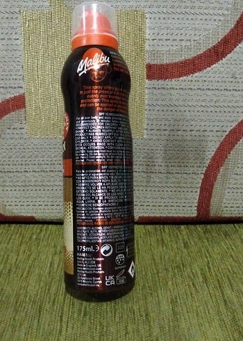  Beden Malibu SPF 15 Kuru Yağ Spreyi Güneş Koruyucu