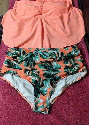 Pembe Renkli Bohem Tarzı Mini Bikini