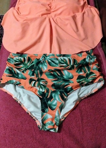 Diğer Pembe Renkli Bohem Tarzı Mini Bikini