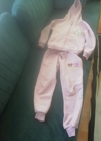 Diğer Kız Bebek Pembe Fermuarlı Uzun Kollu Takım