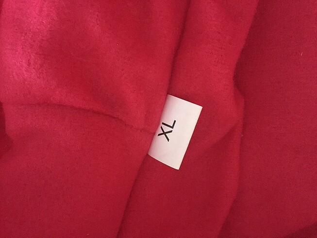 xl Beden pembe Renk İçi yünlü uzun mont