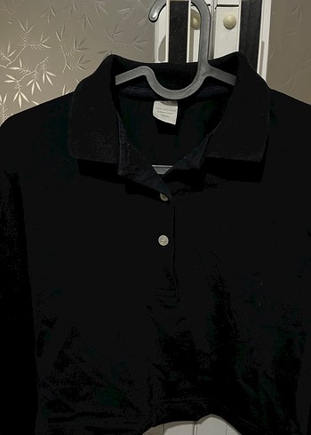 Polo yaka Uzun Kollu Kadın crop - Görsel 2