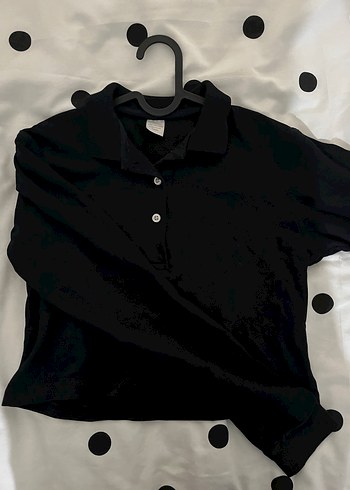 Polo yaka Uzun Kollu Kadın crop - Görsel 3