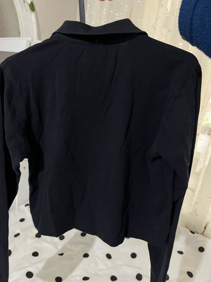 Polo yaka Uzun Kollu Kadın crop - Görsel 5