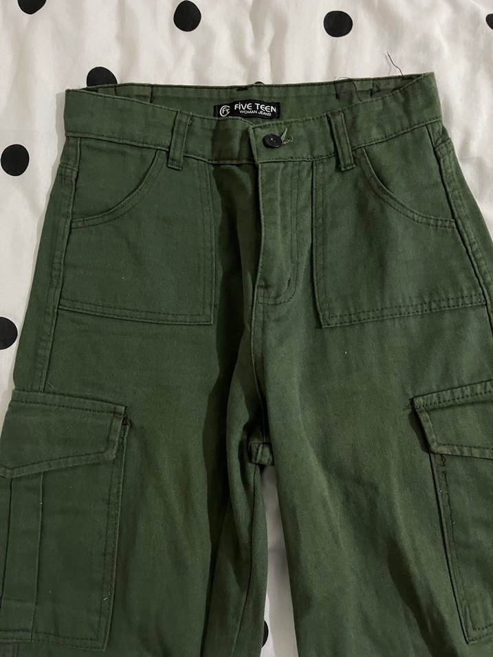 Haki kargo Pantolon - Görsel 3