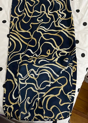 Desenli Kadın Uzun Yırtmaçlı Elbise - Görsel 3