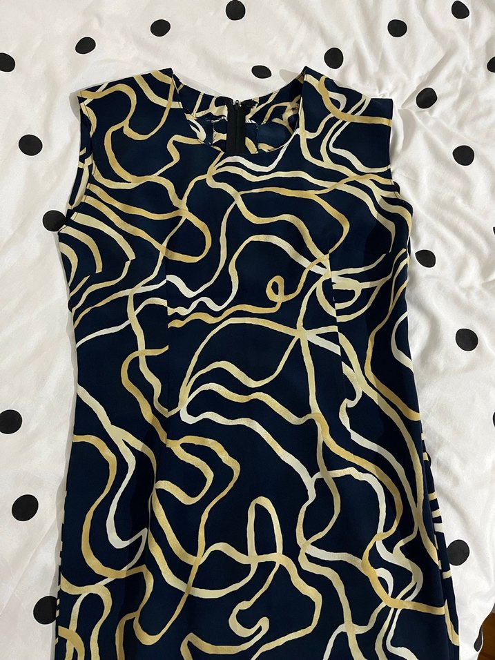 Desenli Kadın Uzun Yırtmaçlı Elbise - Görsel 2