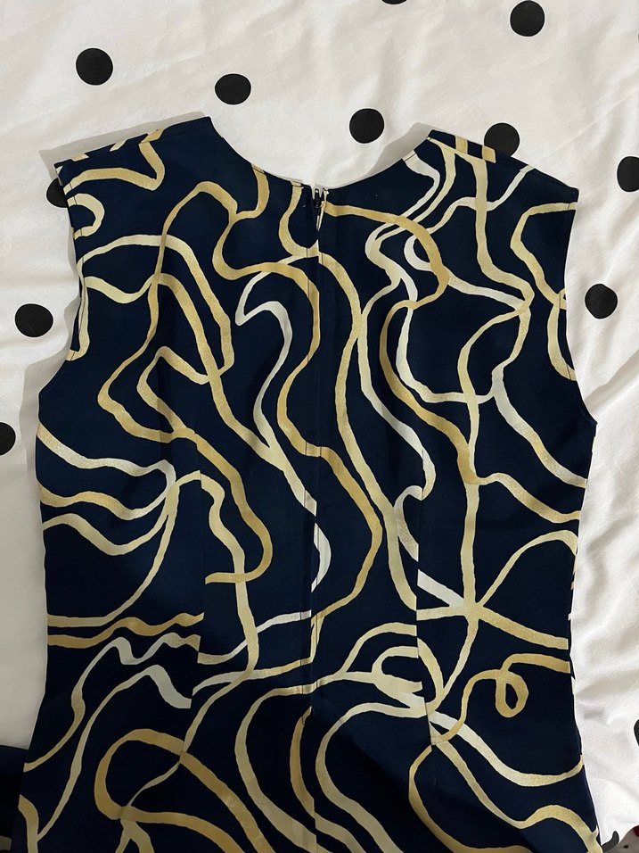 Desenli Kadın Uzun Yırtmaçlı Elbise - Görsel 4