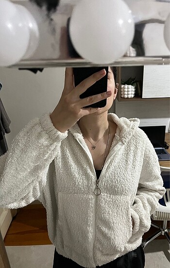 Peluş ceket hırka - Görsel 3