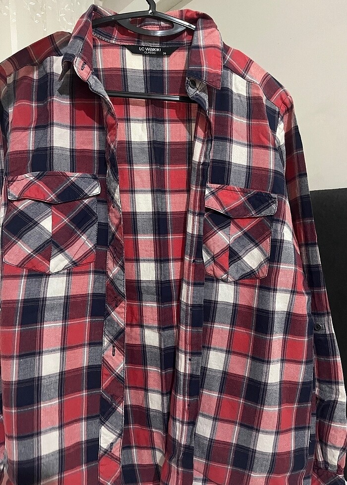 Unisex kareli gömlek - Görsel 3