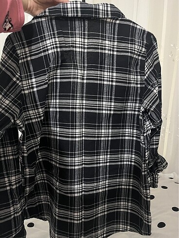 Unisex Siyah kareli gömlek - Görsel 2