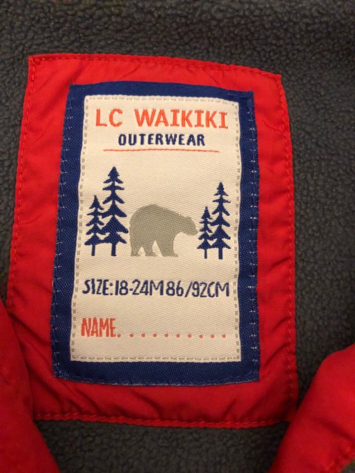 Koyu Kırmızı Kapüşonlu Fermuarlı Erkek Çocuk Mont - Görsel 2