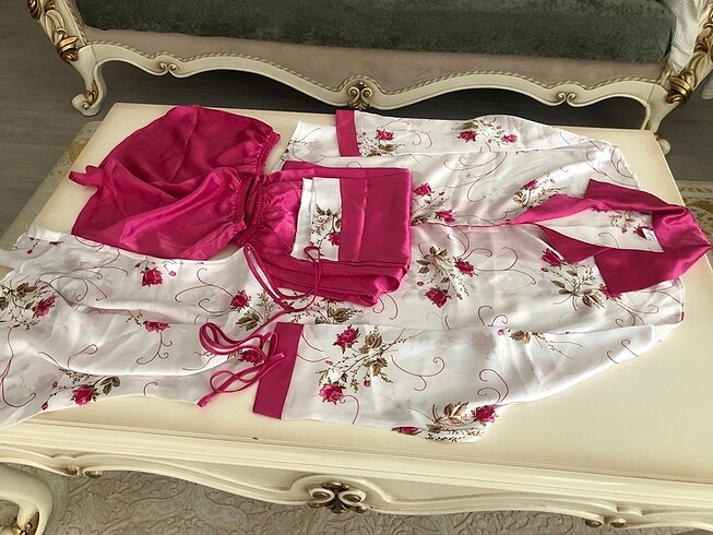 xl Beden Saten pijama takımı