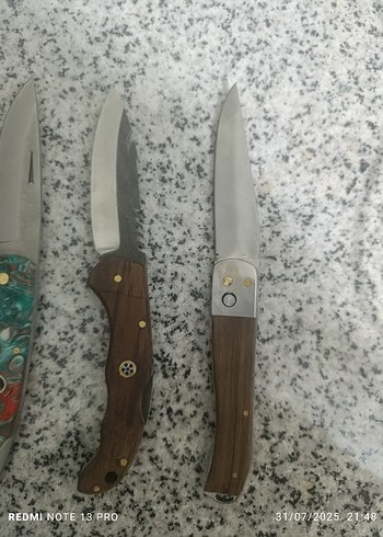 Beden çeşitli Renk Renkli Saplı Katlanır Çakı Seti