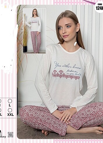 Pamuklu penye Bayan Pijama Takımı 