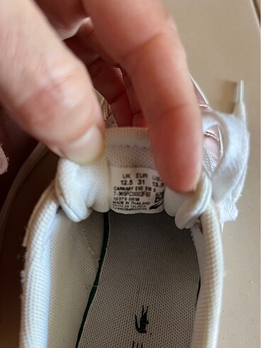 31 Beden pembe Renk Lacoste kız çocuk ayakkabı