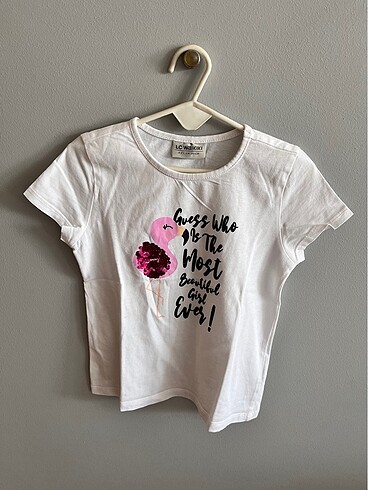 Flamingo pullu yazılı kids tişört