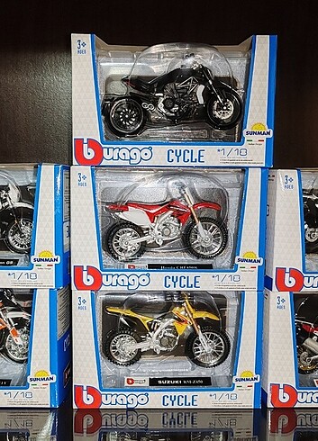 Diecast 1/18 motorsiklet seti 