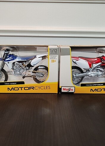  Diecast model 3 motorsiklet için 