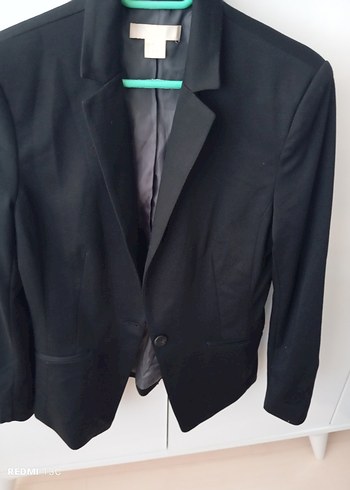 Düğmeli Siyah Kadın Blazer Ceket