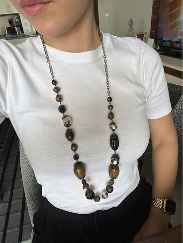 Boncuklu vintage kolye
