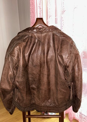 vintage deri ceket - Görsel 4