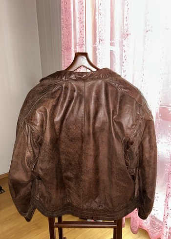 vintage deri ceket - Görsel 3