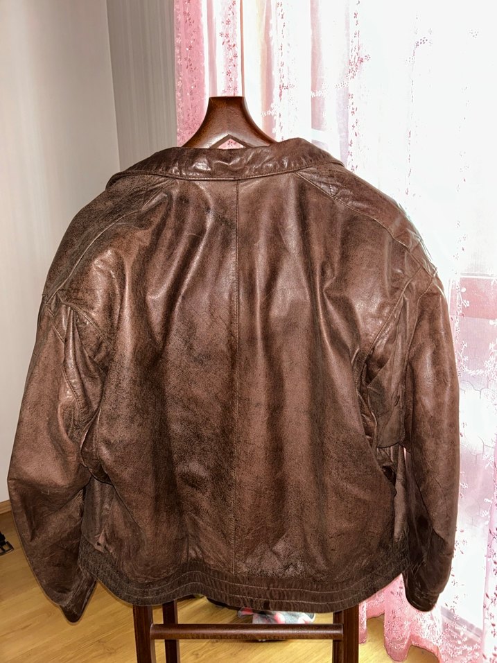vintage deri ceket - Görsel 4