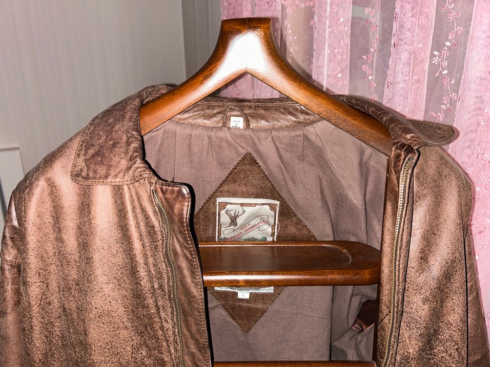 vintage deri ceket - Görsel 5