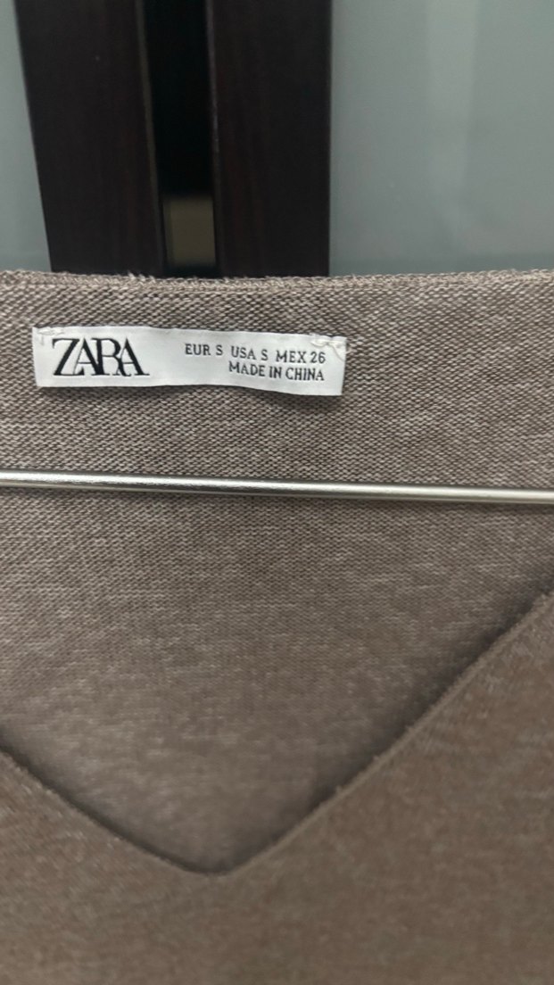 Bej V Yaka Kadın triko - Görsel 3