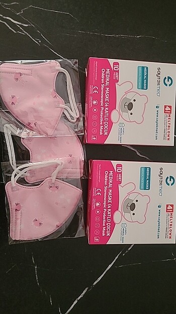 N95 4 katli kiz cocuk maskesi