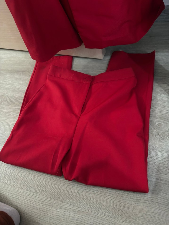 Milla Kırmızı Uzun Kesim Kadın Ceket - Görsel 2