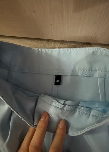 s Beden mavi Renk Trendyol Mavi Kısa Kesim Düğmeli Kadın Blazer