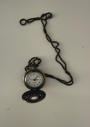 Gotik Vintage Cep Saati Beyaz Kadranlı - Görsel 3