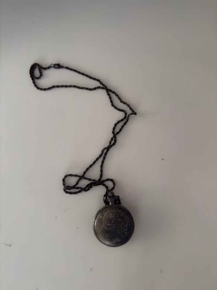 Gotik Vintage Cep Saati Beyaz Kadranlı - Görsel 5