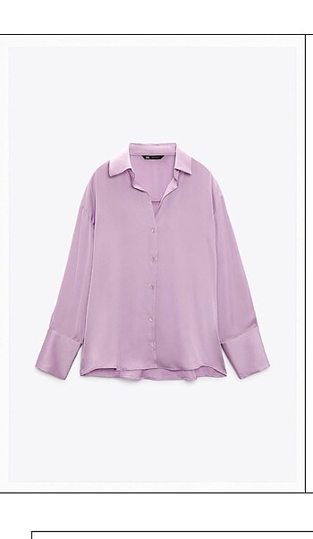 Zara saten gömlek