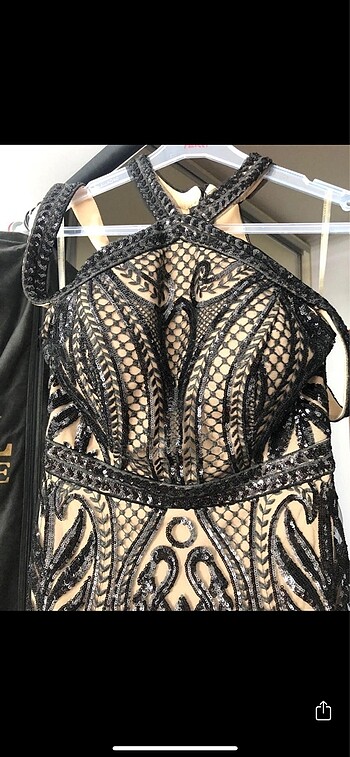 Alfabeta abiye, siyah bej,çok şık,zarif - Görsel 7