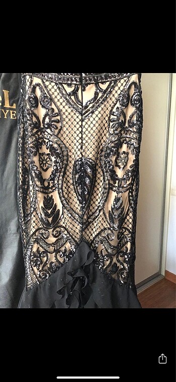 Alfabeta abiye, siyah bej,çok şık,zarif - Görsel 6