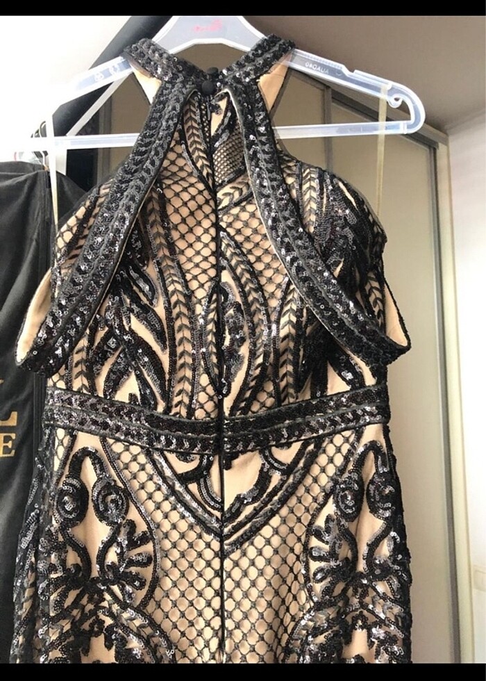 Alfabeta abiye, siyah bej,çok şık,zarif - Görsel 4