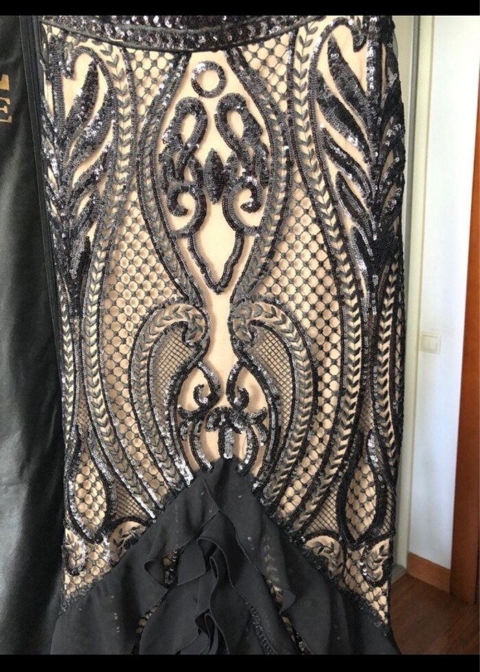 Alfabeta abiye, siyah bej,çok şık,zarif - Görsel 5