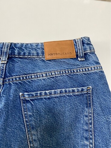 30 Beden mavi Renk Koton Loose Jean