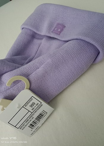 Kadın Mor Örgü Bere - Görsel 3