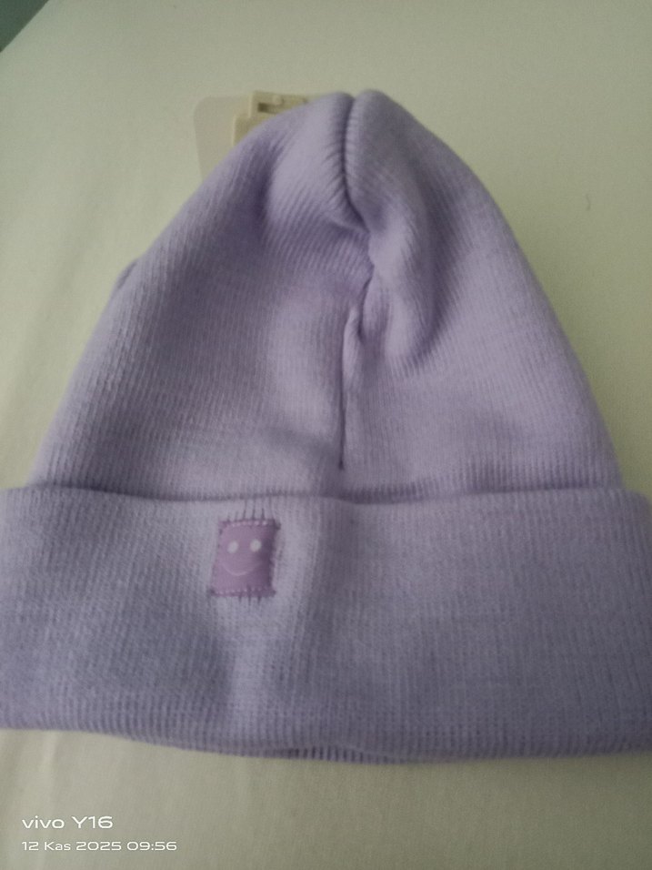 Kadın Mor Örgü Bere - Görsel 2