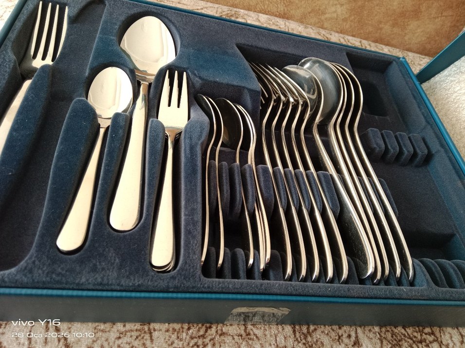 IKEA  Gri-Beyaz Çatal Kaşık Seti - Görsel 3