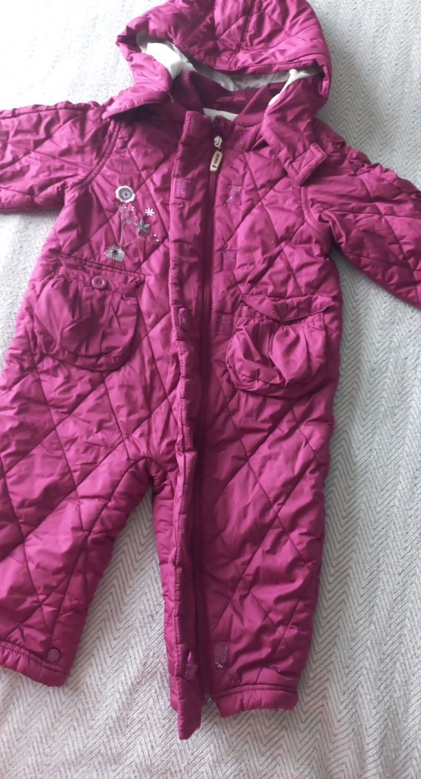 Kız Bebek Mor Kapitone Tulum - Görsel 4