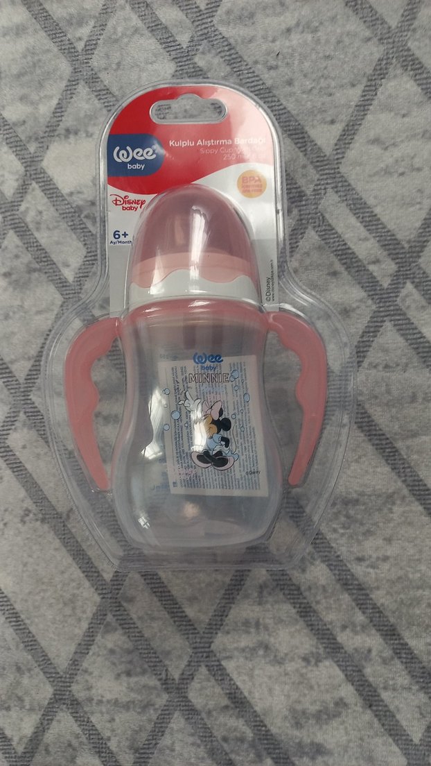 Wee Baby Kulplu Alıştırma Bardağı 250 ml Pembe - Görsel 3