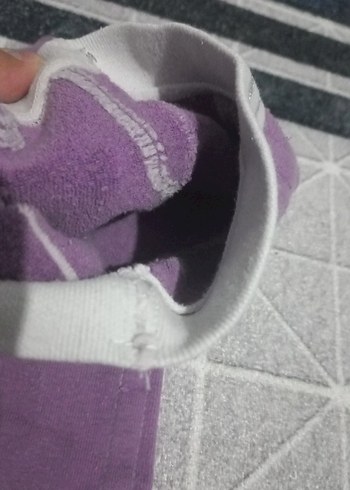 Kız Çocuk Mor Baskılı Triko Tayt - Görsel 6