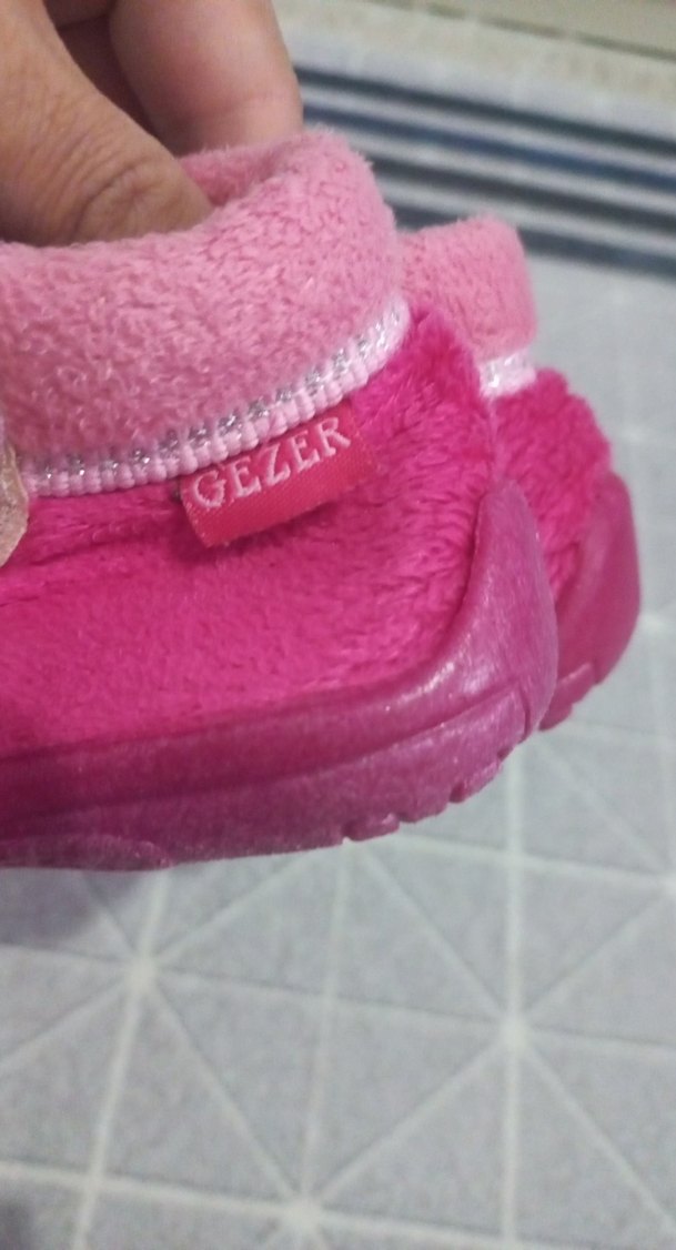 Kız Çocuk Pembe Desenli Sıcak Ev Terliği panduf - Görsel 3