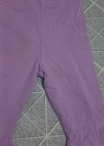 Çiçekli ve Düğmeli Kız Taytları 2li - Görsel 5