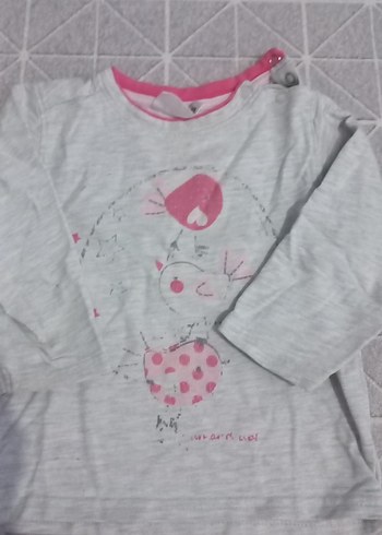 Kız Çocuk Fuşya Kelebek Baskılı Fırfırlı Tişört 6 adet - Görsel 11